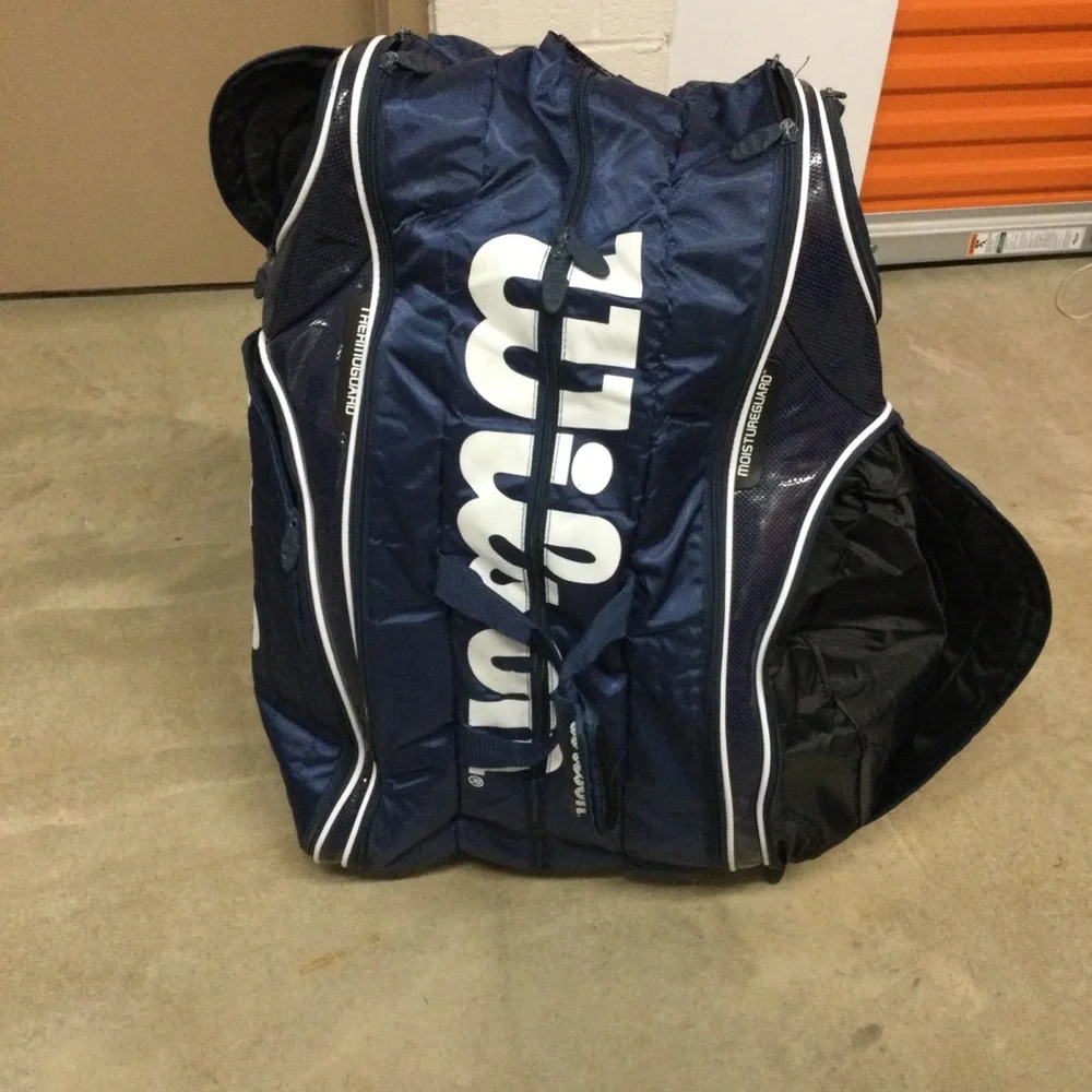 Wilson Navy and White Duffel Sports Bag